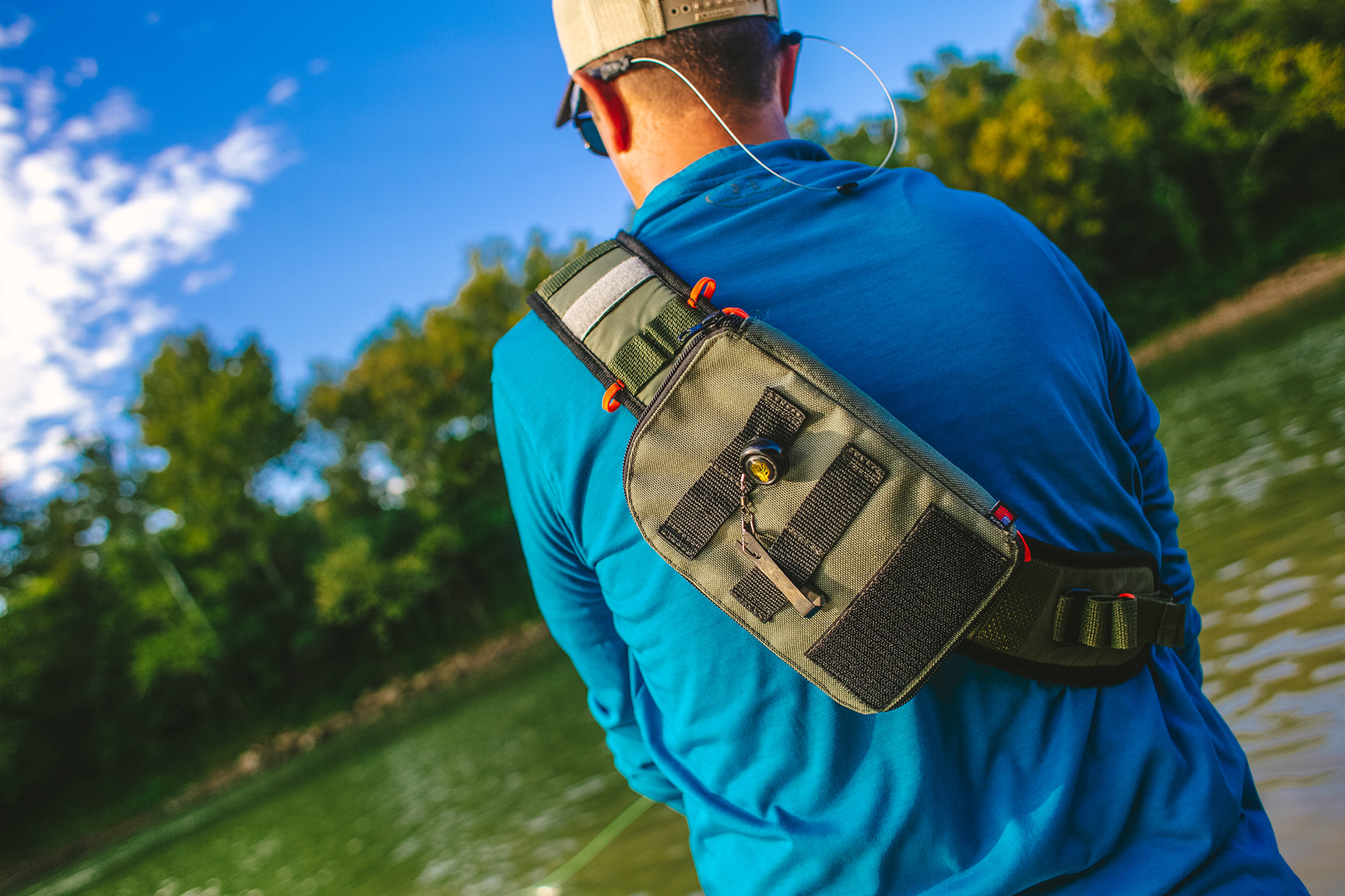 Fishing Pack on the back side of the sling.