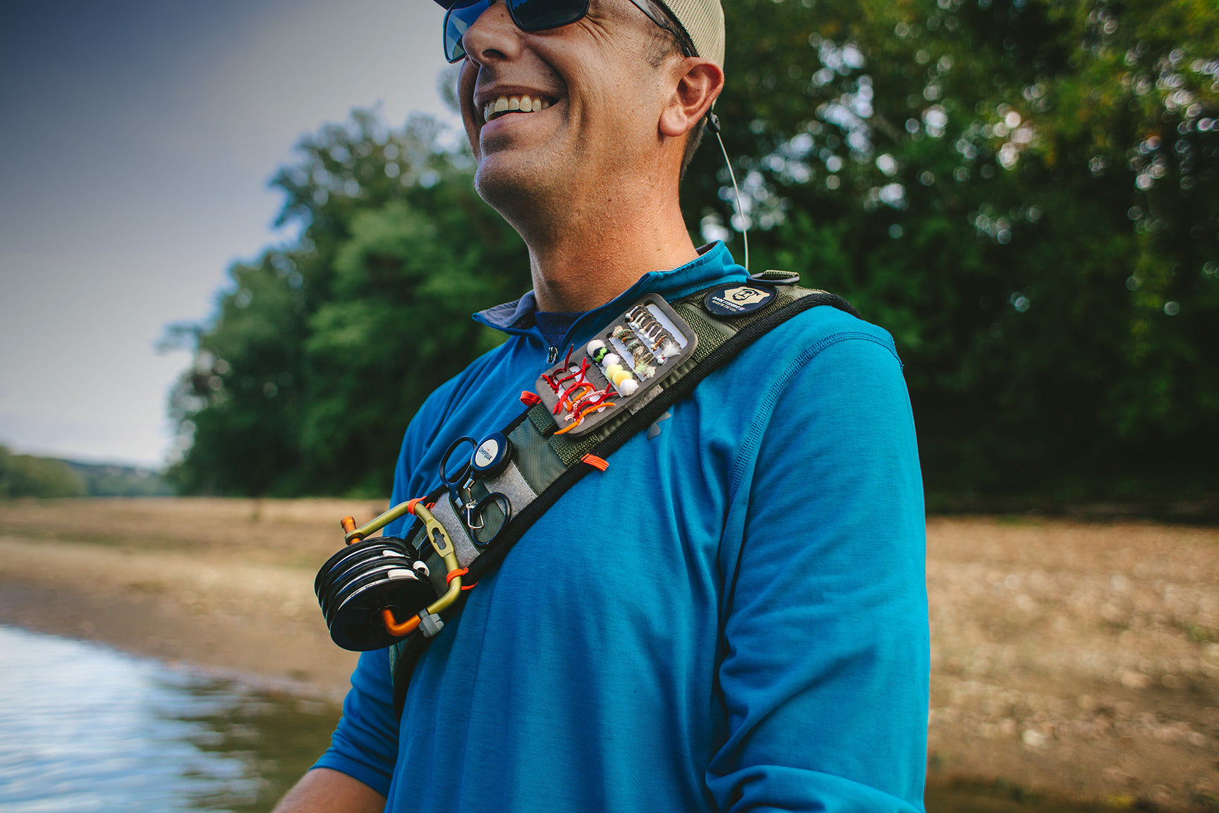 Fishing Sling with Flies and Tippet on Front