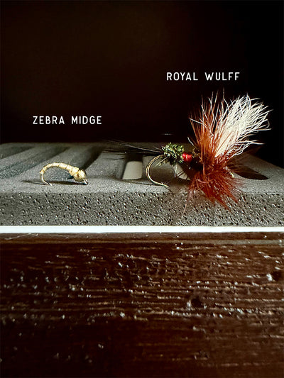 Royal Wulff and Zebra Midge