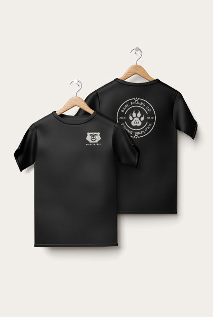 ★LMC★ FISHING BEAR TEE black Fishing Bear Tee – The Long Drink